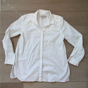 LOFT White Petite Button-Down Blouse